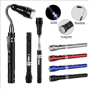 Telescopic Magnetic Pickup Tool With LED Flashlight